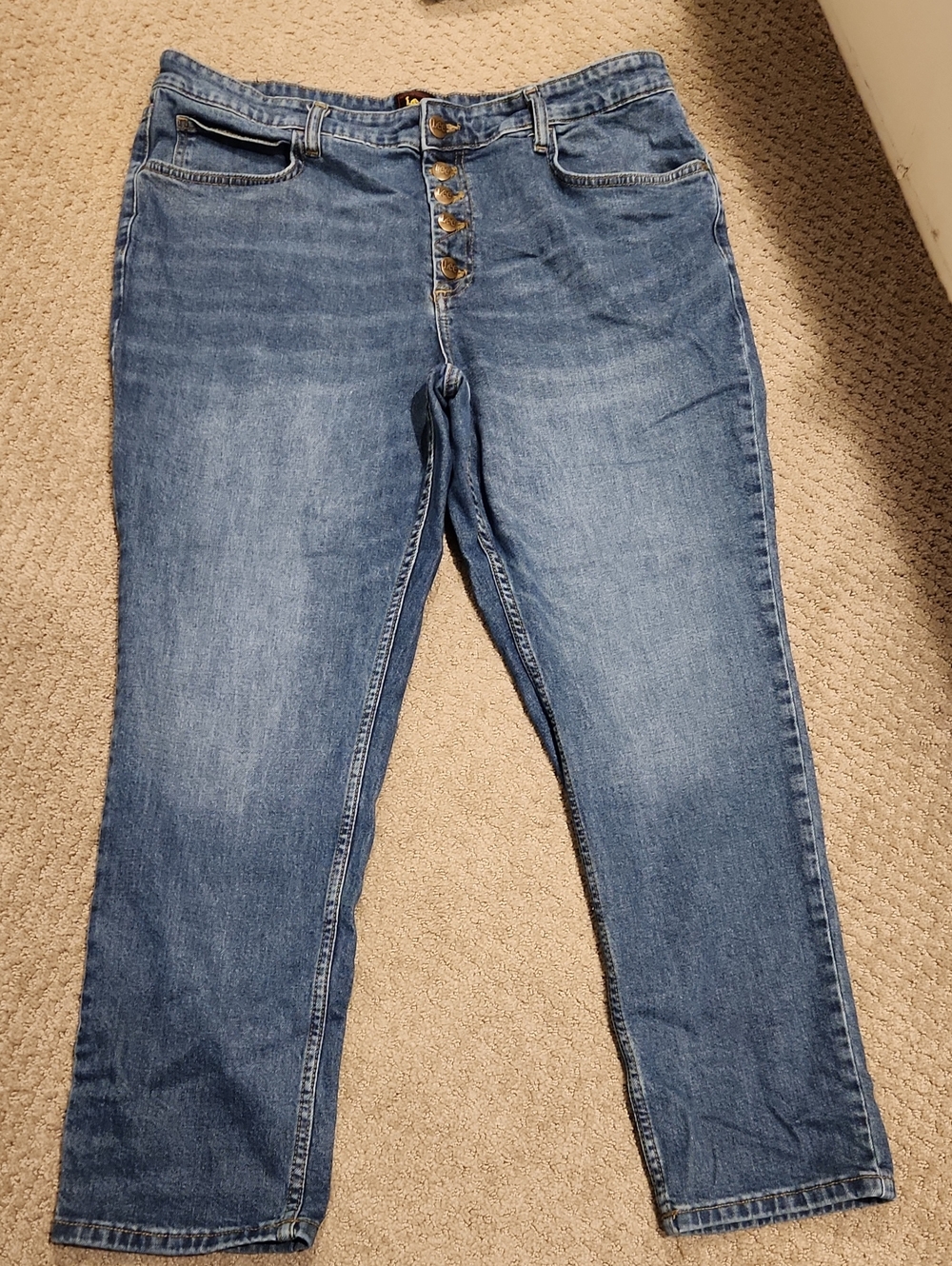 LEE Button FLY Classic High-Rise Women’s Jeans - Blue 16M